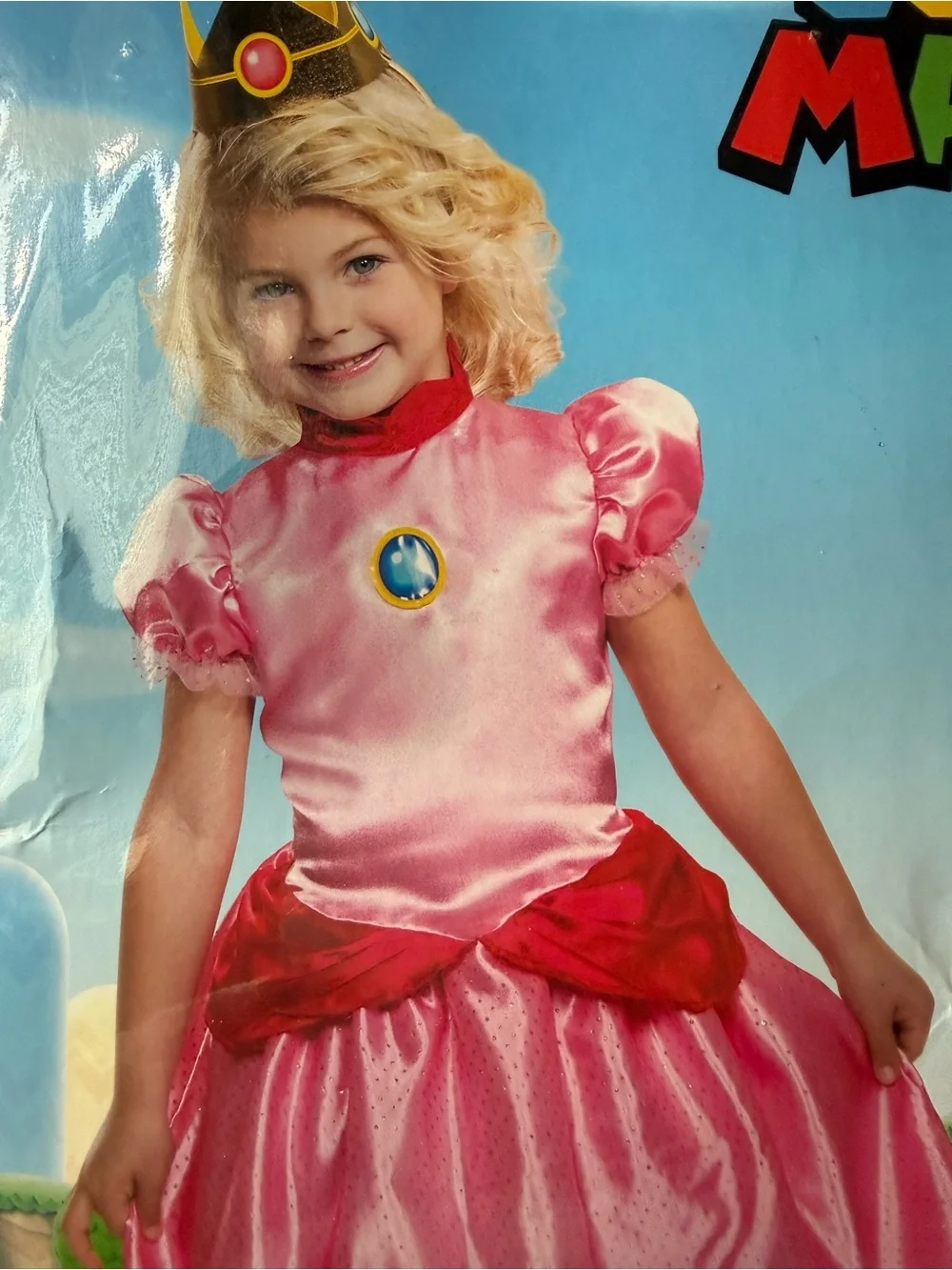 NEW “PRINCESS PEACH” SUPER NINTENDO COSTUME SZ MED (3t-4t) HALLOWEEN DRESS-UP